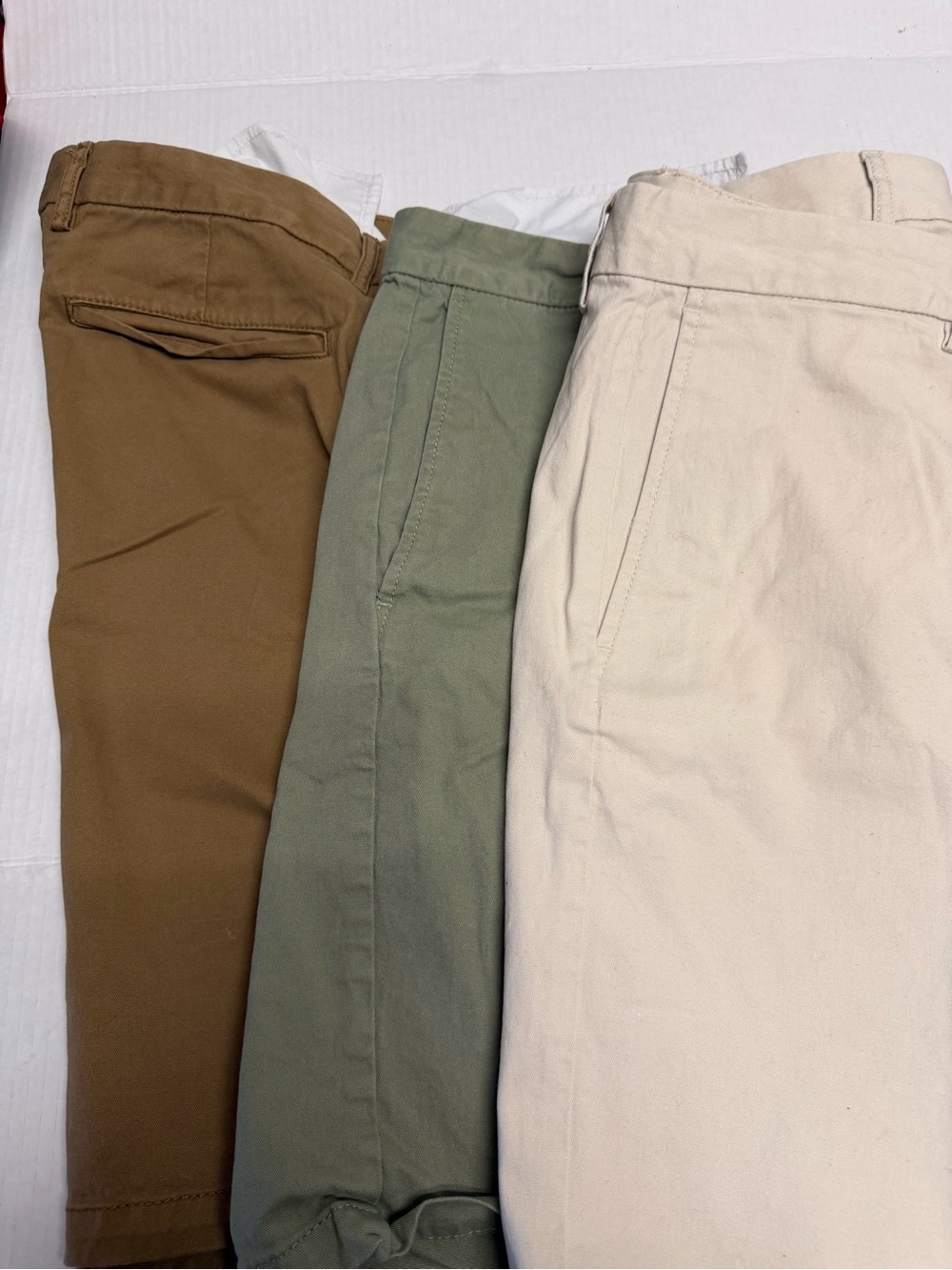Old Navy Men's Shorts in Brown, Olive, and Cream
